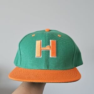 Green and Orange Cap with H Logo